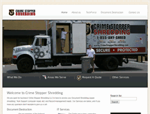 Tablet Screenshot of crimestoppershredding.com